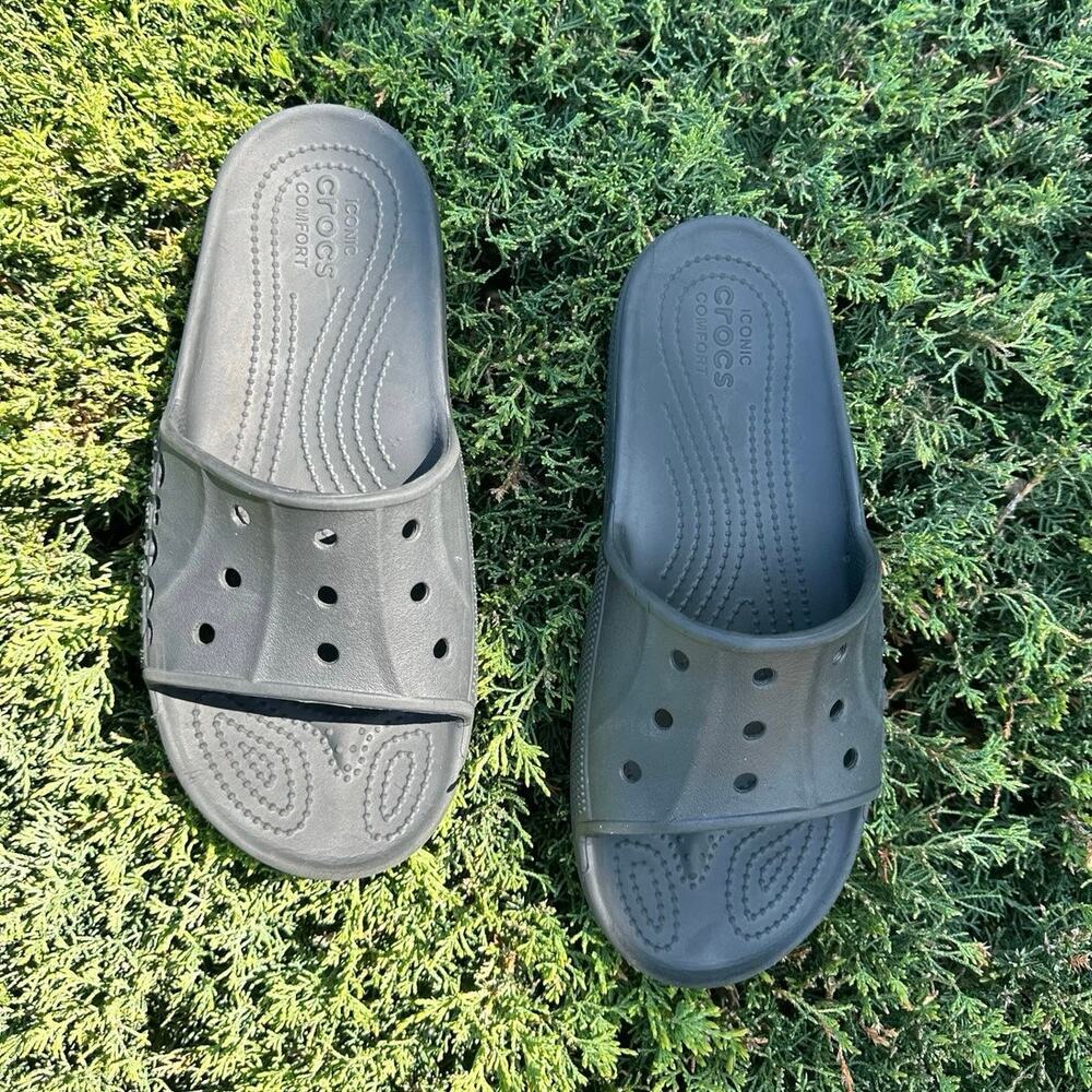 Crocs Unisex Baya II Adult Slides Size M8 W10‎ Black Sandals - Picture 8 of 17